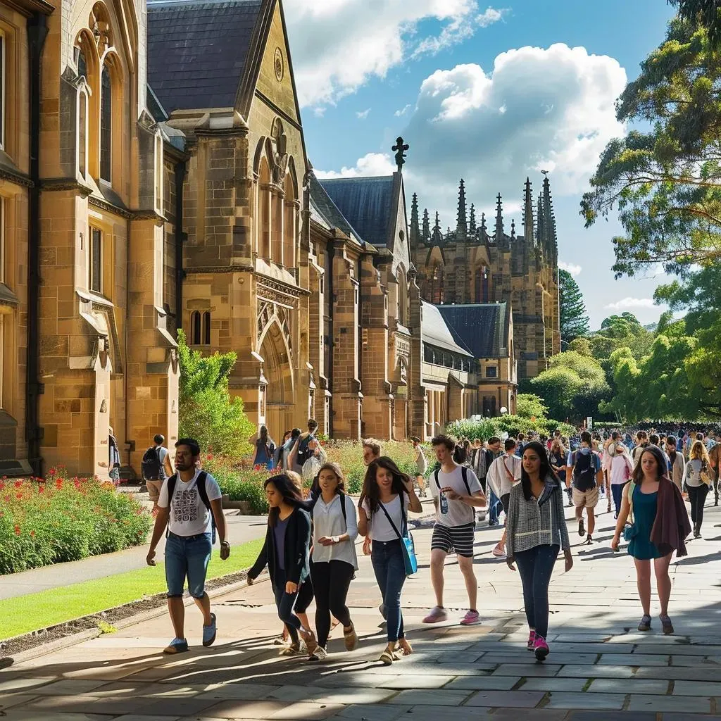 Students on a university campus, highlighting the global recognition of the IB Diploma Programme by universities